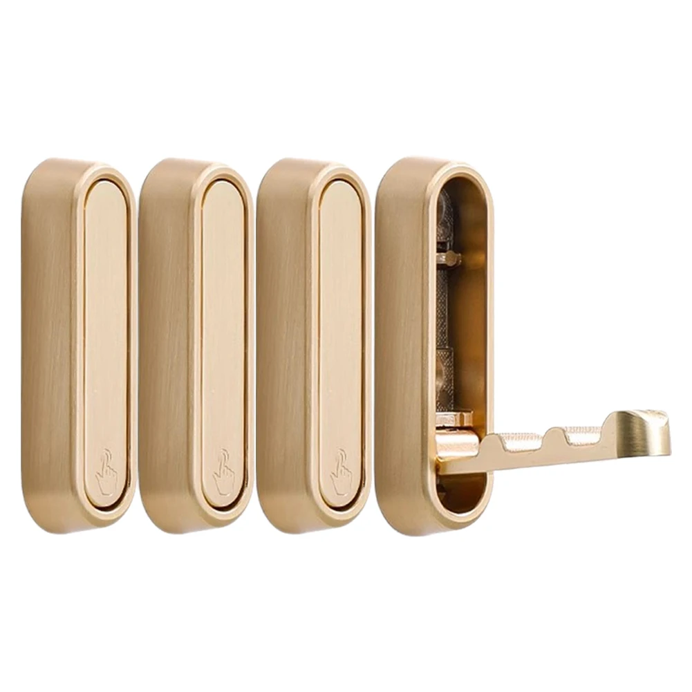 

4 Pcs Folding Wall Hook Door Clothes Coat Hat Bags Hanger Space-Saving Towel Hooks Robe Hook Coat Rack for Home Kitchen Bathroom