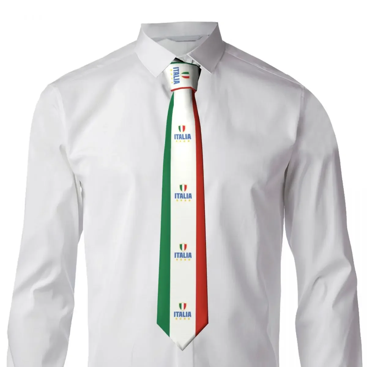 Corbata personalizada con bandera de Italia, corbatas clásicas de seda para hombre para oficina