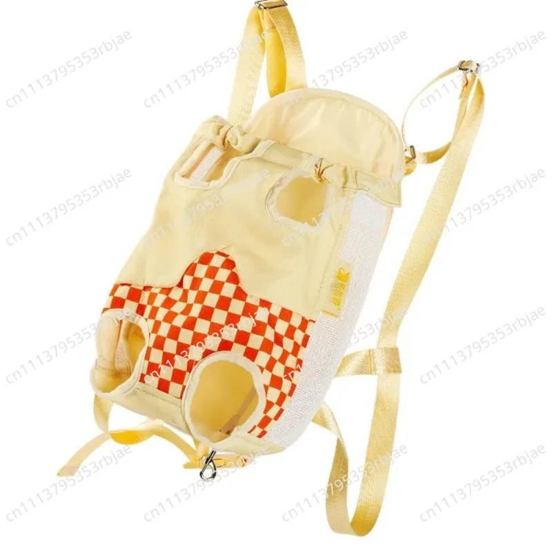 Portable Hands Free Pet Chest Bag Comfortable Soft Pet Backpack Breathable Large Capacity Cat Carrier Bag Outdoor Use