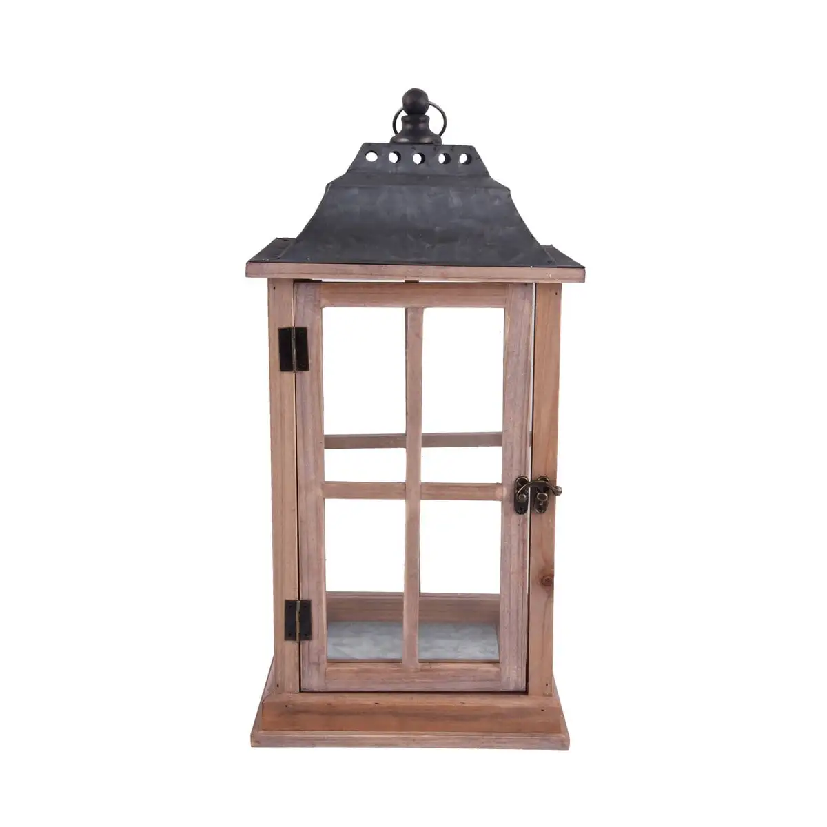 

Better Homes & Gardens Rustic Wood Candle Holder Lantern, Medium