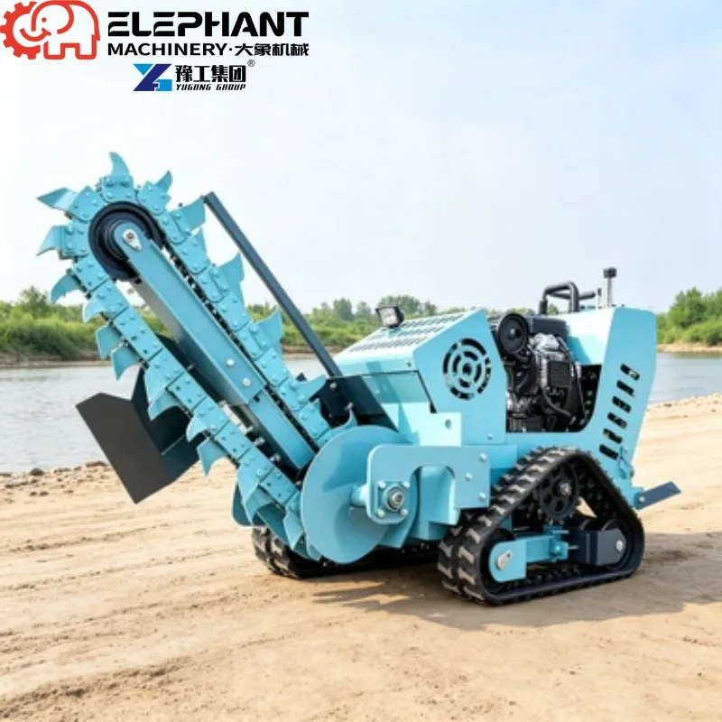Crawler Trencher, Easy Operate Crawler Pipeline Trencher Agricultural Ditching Machine For Outdoor Project