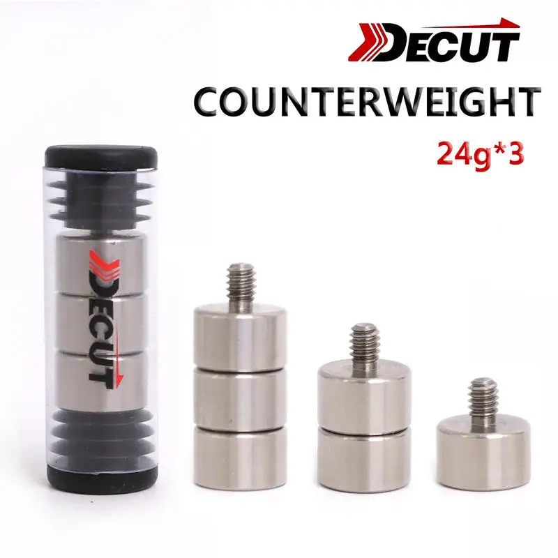 1 Set DECUT Bogenschieß-Stabilisator-Gegengewichts-Kit für Recurve- und Compound-Bögen, Riser-Balance-Gewichtsset, Vibrationsdämpfer – Detail 1