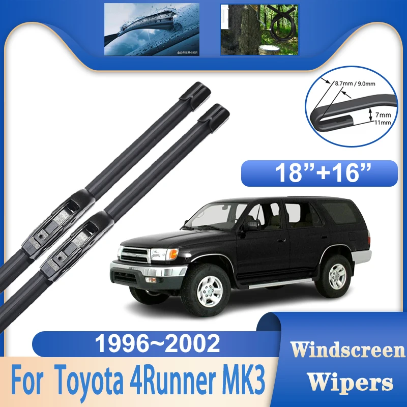 

Car Wiper Blades For Toyota 4Runner Hilux Surf SW4 MK3 N180 Accessories 1996~2002 Windshield Windscreen Wipers Auto Rain Brushes