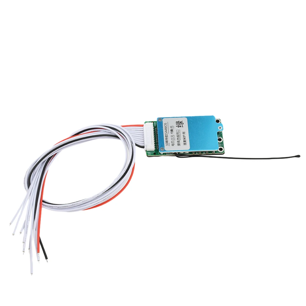 Placa de proteção de bateria de lítio 10s 36v 15a 18650 com controle de temperatura de linha ntc bms pcb mesma porta/placa de circuito de porta dividida