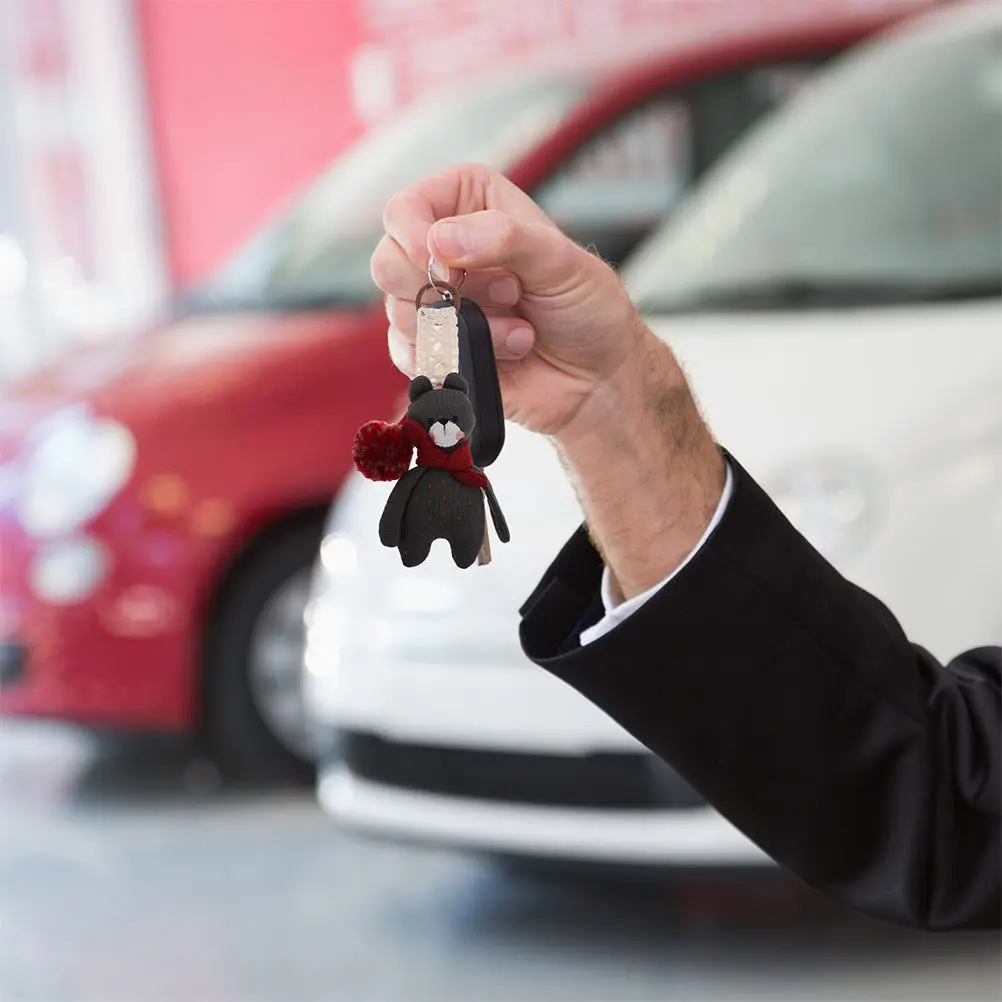 

2 шт. брелоков для ключей в виде милых маленьких мягких игрушек-медведей, подвеска из мягкой ткани, аксессуар для сумок и рюкзаков