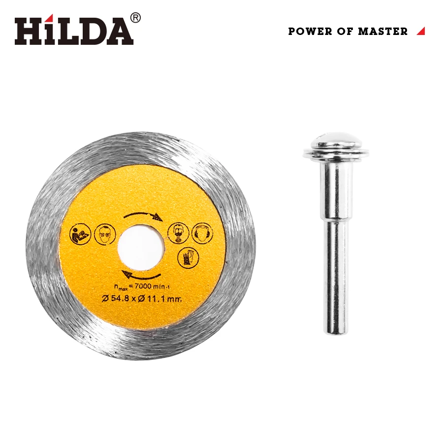 HILDA 54.8mm Circular Saw Blade Mini Saw Disc Diamond Saw Blade with 6mm Shank for Cutting Stone