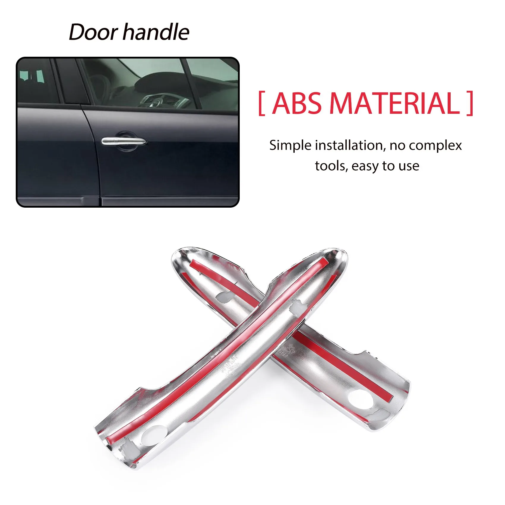 for Renault Scenic 2 Ii 2003 2004 2005 2006 2007 2008 2009 Chrome Door Handle Catch Cover Trim Cap Auto Accessories