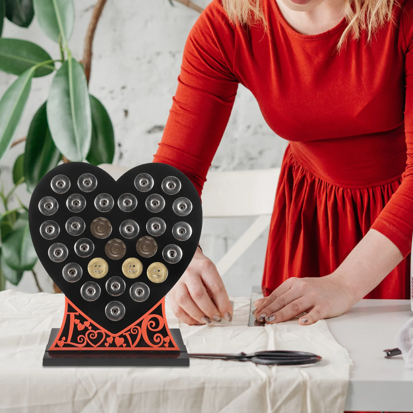 Button Display Stand Metal Jewelry Organizer Rack Stable Base Long Lasting Texture for Craft Displays Retail Shops