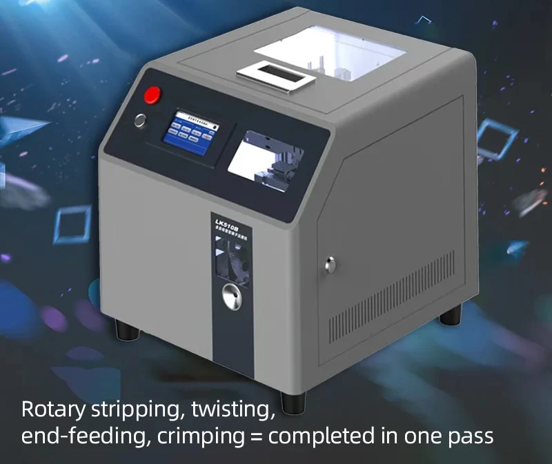 

Машина для обжима трубчатых клемм и зачистки кабеля 4-в-1: зачистка, скручивание, обжим