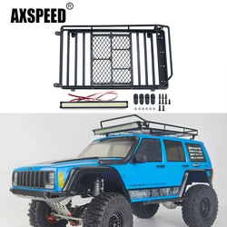 AXSPEED Metalowy bagażnik dachowy / światła LED do Axial SCX10 Wrangler 90046 AXI03007 1/10 RC Crawler Car Model Upgrade Part