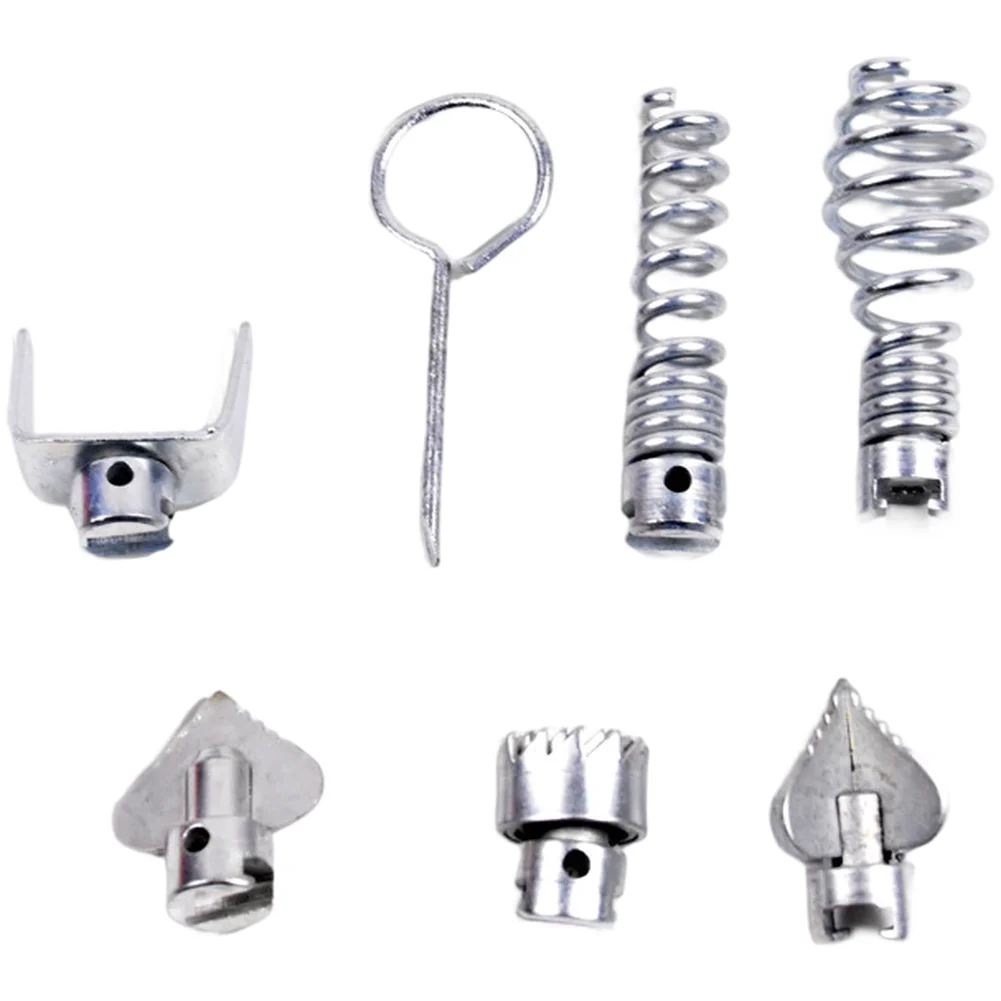 16mm Drain Snake Spring Auger Drill Bit Set For Toilet Sink Pipe Clog Removal Kitchen Floor Drain Cleaning Tool Accessories