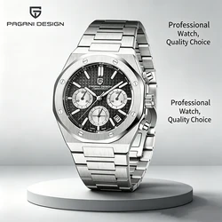 Pagani Design 2026 New Men'S Quartz Watch 40mm Sapphire Vk63 Stainless Steel Waterproof 20bar Luminous C3 Sports Chronograph