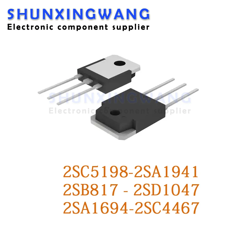 10PCS 5pairs 2SC5198 2SA1941 (5PCS A1941 + 5PCS C5198 )( 2SB817 + 2SD1047 )( 2SA1694 + 2SC4467 ) TO-3P B817 D1047 A1694 C4467