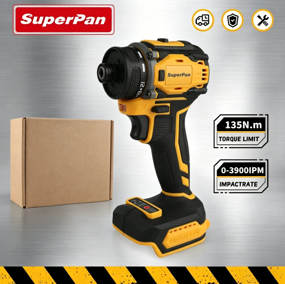 

Бесщеточный шуруповерт для мебельных работ с литиевой батареей, совместимый с аккумуляторами Dewalt (без аккумулятора и адаптера питания)