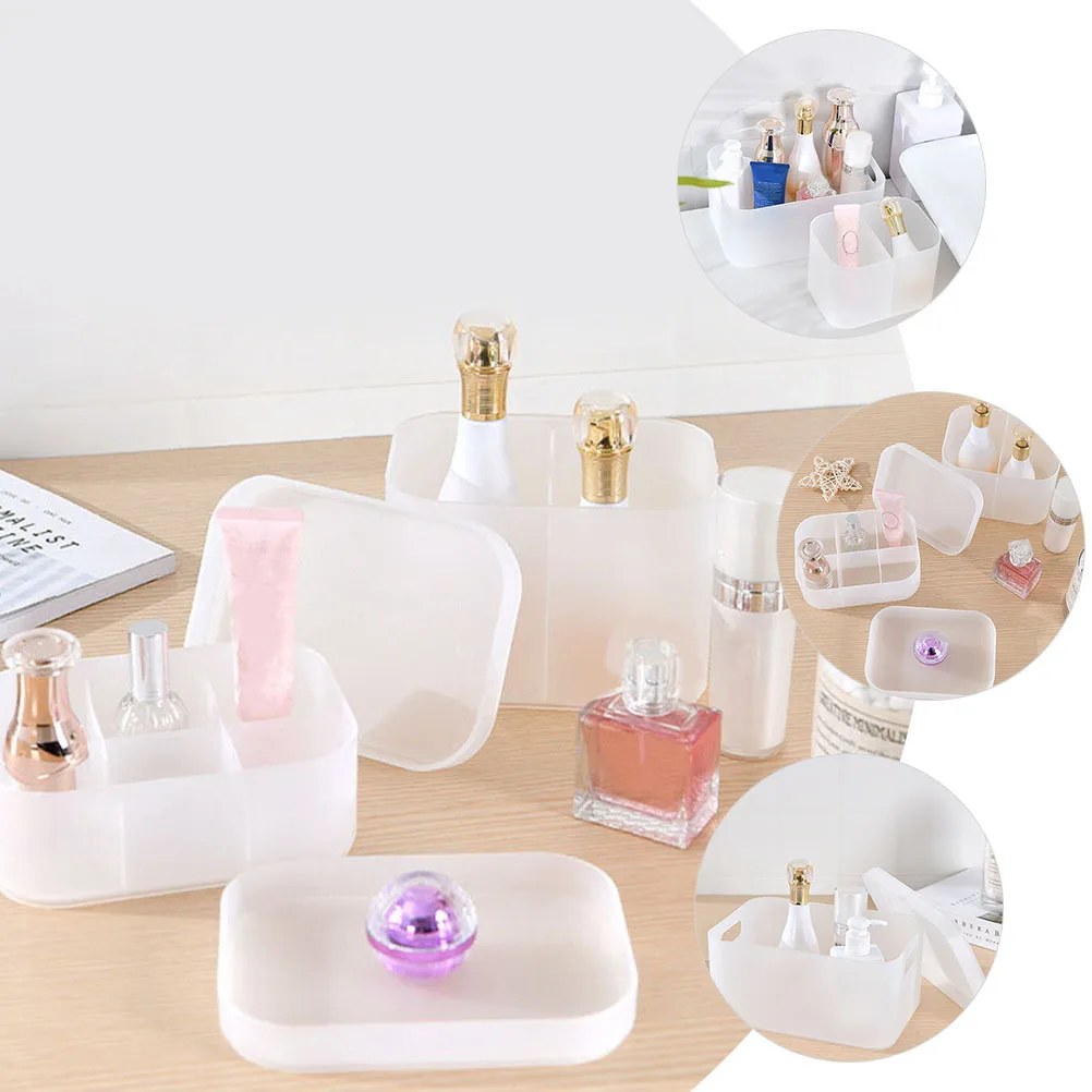 

3Pcs Desktop Makeup Organizer Box Storage for Skincare Products Jewelry Sundries Organizer Countertop Dresser