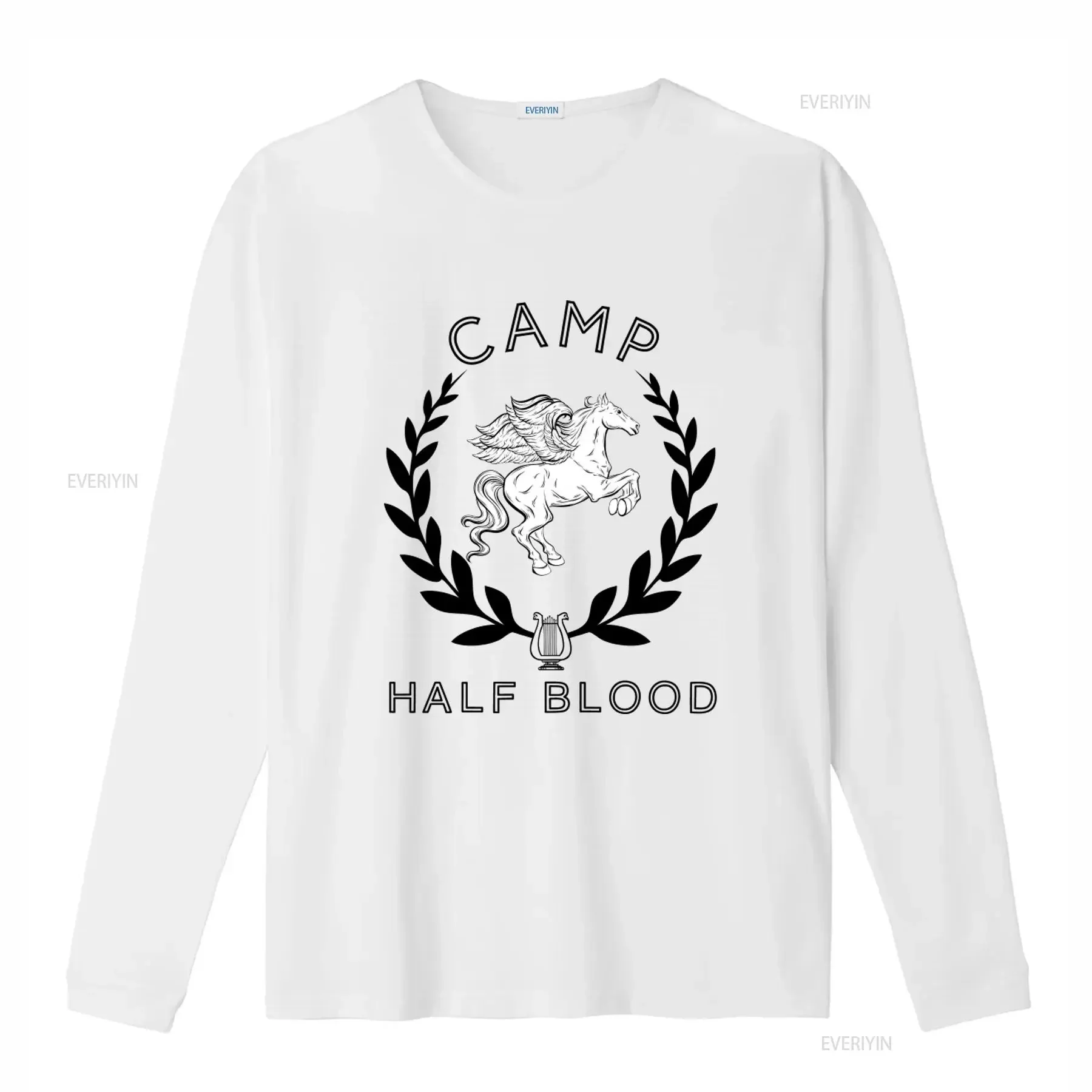 Camp Half Blood T Shirt Percy Jackson Olympians with Mythical Winged Horse Design vintage Washed Stretched Unisex Versatile