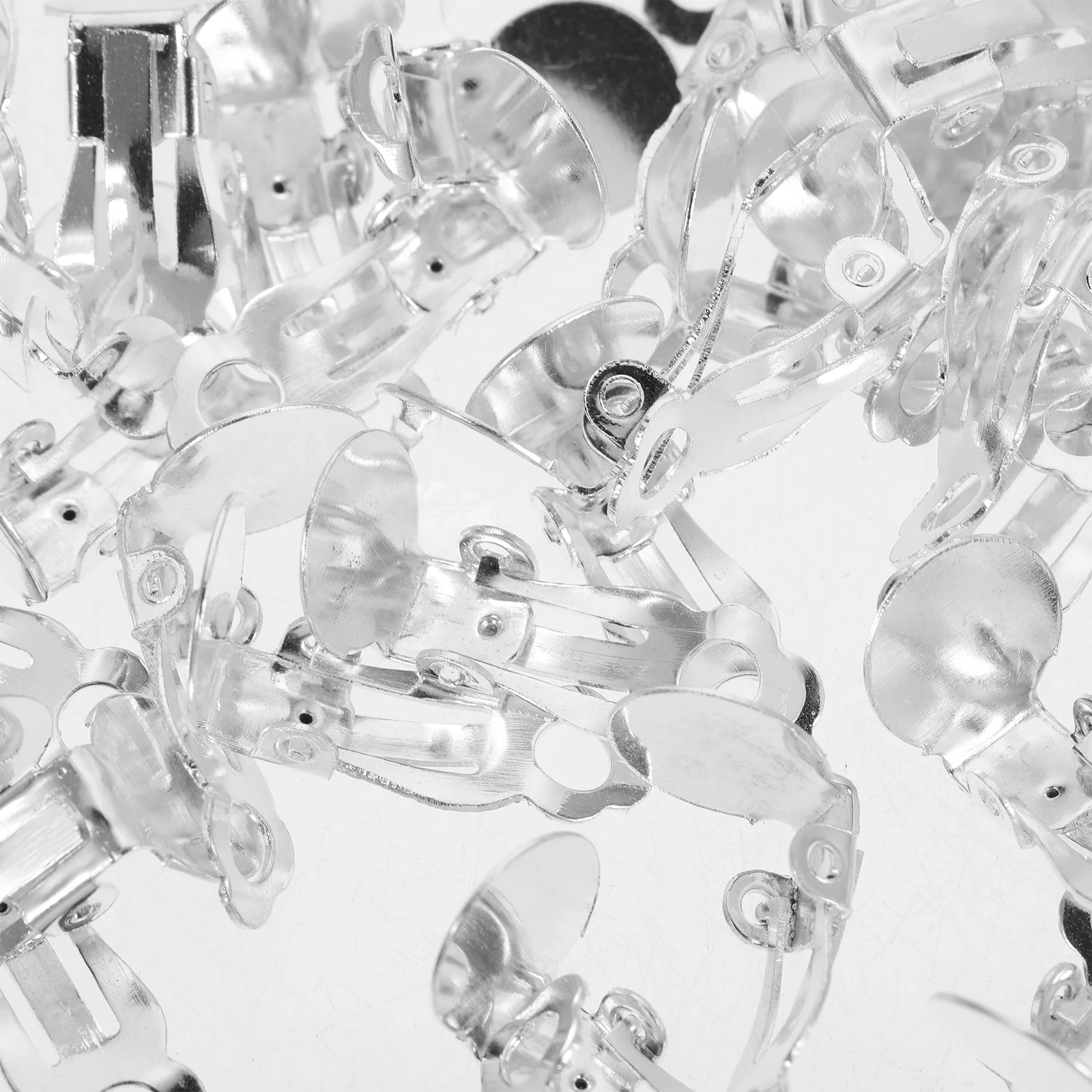 

100Pcs Clip on Earrings Non Pierced Ear Clips Adjustable Chic Women Jewelry Party Gift Birthday Wedding Christmas Accessories