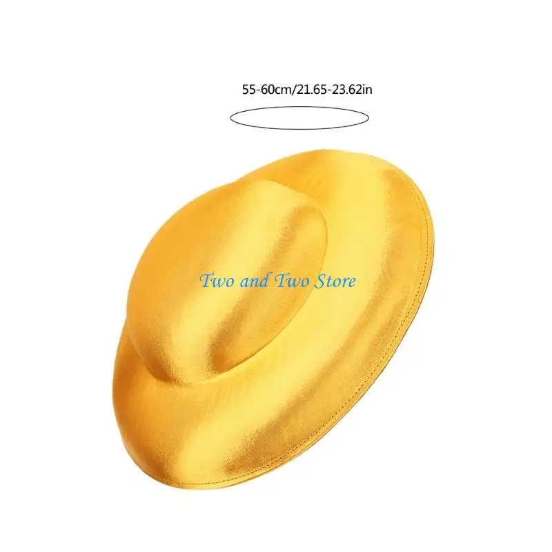 Base chapeau ronde en satin souple malléable, Base chapeau Vintage souple pour une personnalisation facile HX6F