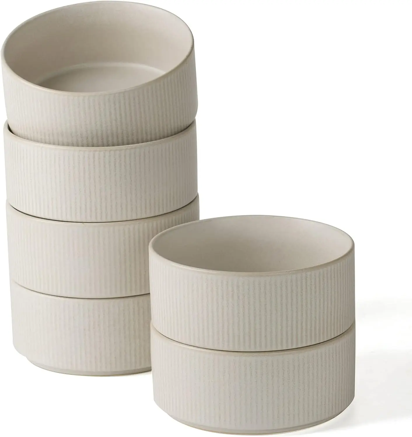 

Star Cereal Bowl Set, Soup Bowls Set of 6, Double Reactive Glaze, Stackable, 23oz Deep Bowls Suitable for Cereal, Popco