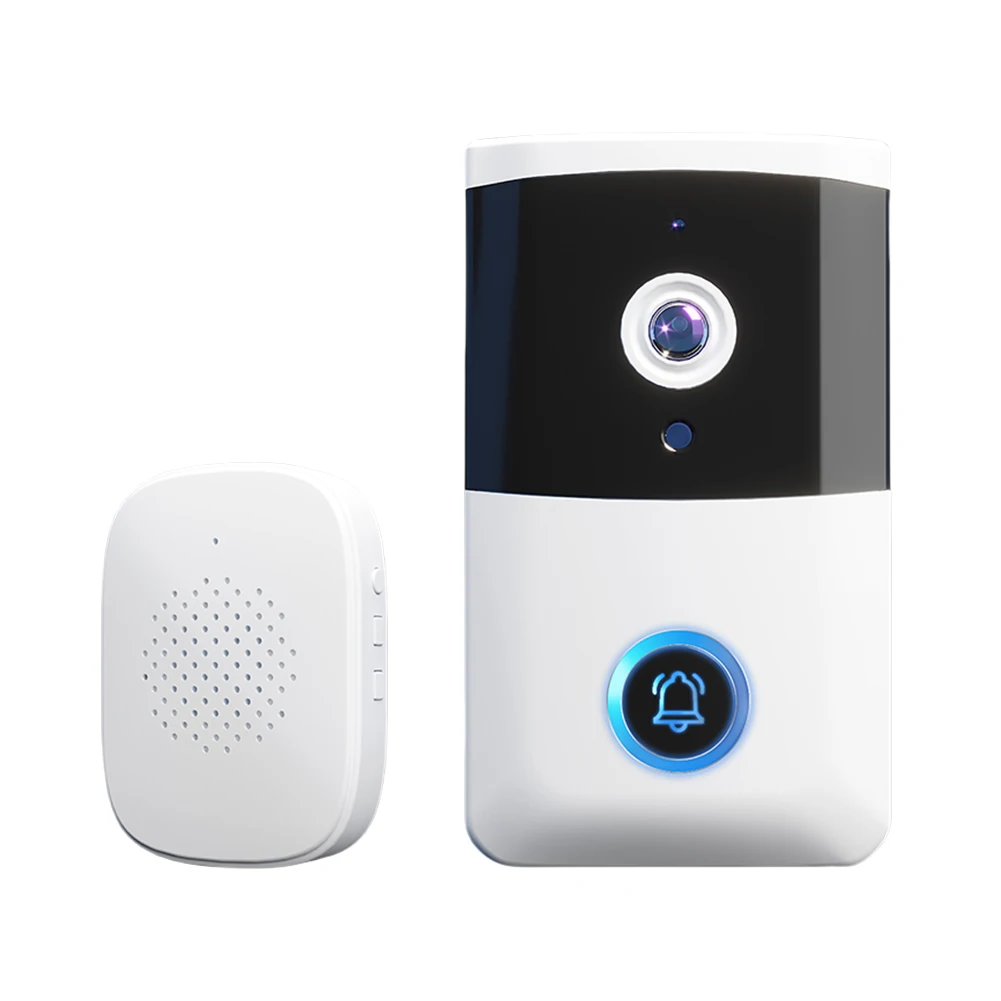 

WiFi Wireless Video Doorbell IR Night Vision Visual Doorbell Two-way Audio Home Door Bell for Home Security Alarm System