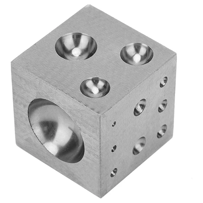 Steel Dapping Doming Block, Steel Dapping Block Steel Square Die Steel Dapping Cube For Jewelry Making