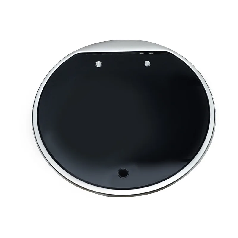 RV Caravan Camping Stainless Steel Hand Wash Basin Sink Tempered Glass Lid with Folded Faucet Boat Trailer Camper Accessories