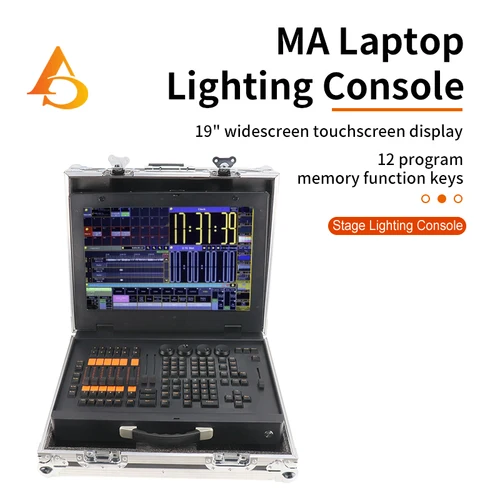 Console d'ordinateur portable DMX MA2 avec étui de vol console d'éclairage LED ordinateur portable MA contrôleur DMX Console d'éclairage