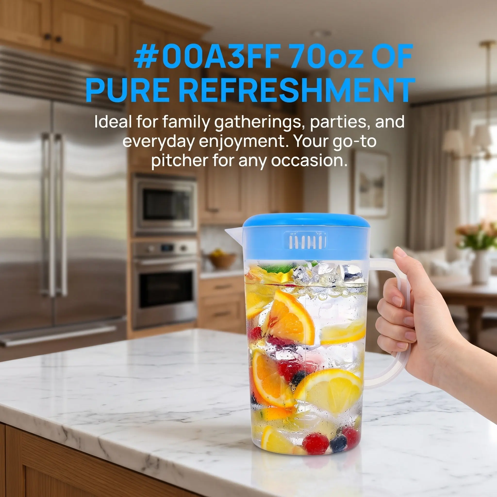 Superior Material Cold Water Pitcher Large Capacity Water Serving Jug Lemonade Stand Supplies Beverage Container Kitchen