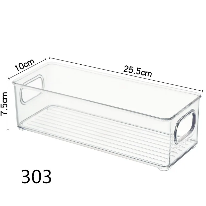 Stackable Refrigerator Organizer Transparent Plastic Sealed Fresh Keeping Box Kitchen Food Storage Box