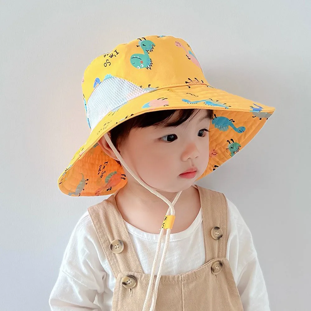 new sunshade hat baby hat summer sun hats children\'s hats visor hat Baby Sun hat children Mesh breathable fisherman hat for kids