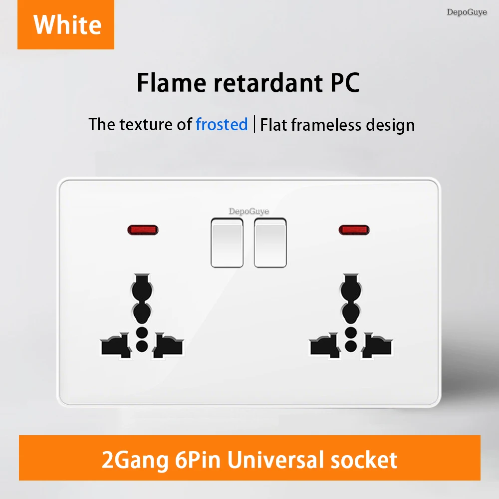 Variant: 2Gang 6Pin White