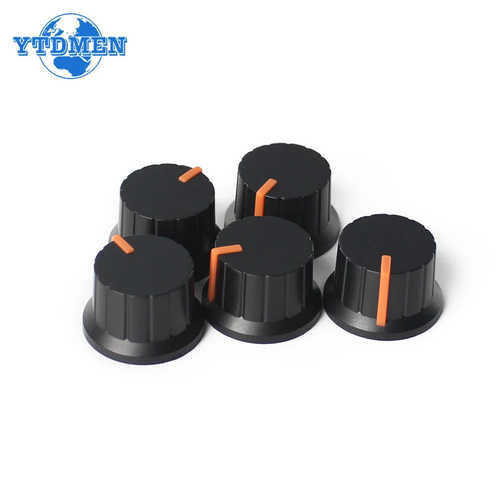 

5PCS 24*15mm Potentiometer Knob Cap Flower-axis Volume Knobs Orange, for Encoder