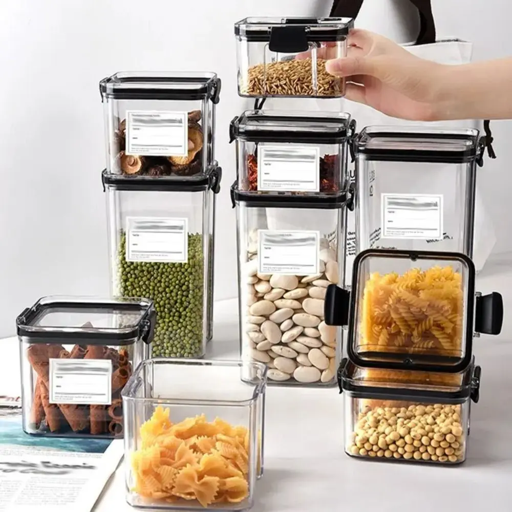 

Transparent Plastic Storage Boxes Plastic Sealed Stackable Food Storage Boxes Square Stackable Sealed Square Fresh-Keeping Boxes