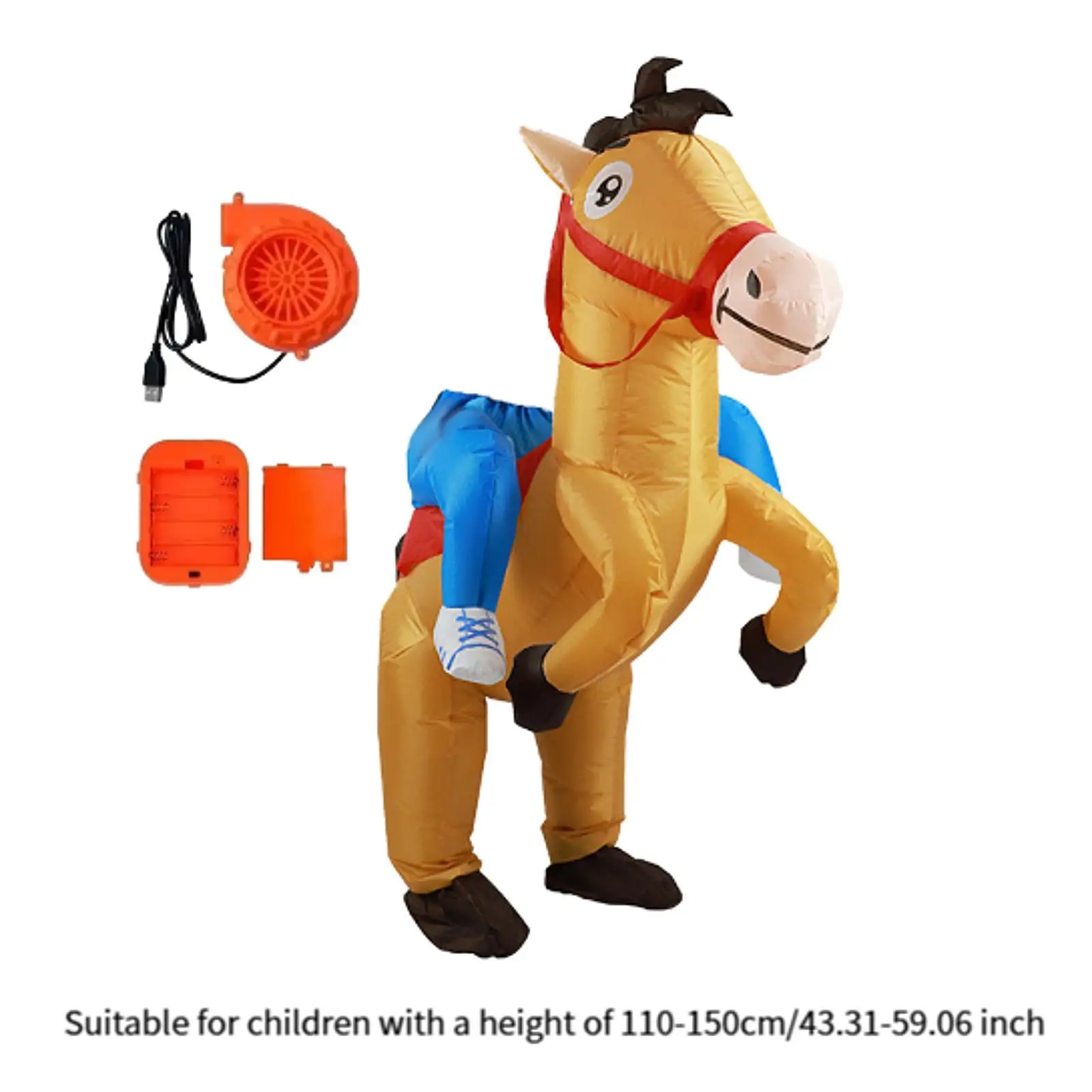 زي ركوب الخيل القابل للنفخ لعرض عطلة الهالوين #6