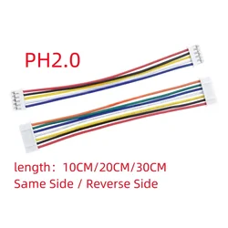 10PCS PH2.0 Electronic Wire PH 2.0mm Double Head Terminal Wire 10cm/20cm/30cm Cable 26awg Same Side / Reverse Side Connector