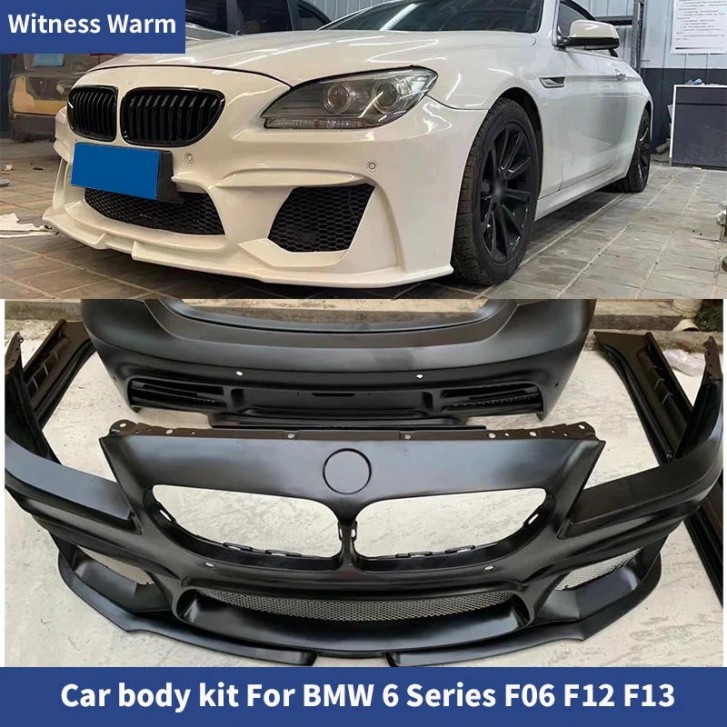 F06 F12 F13 Body Kit FRP Unpainted Front Bumper Rear Bumper Side Skirts for BMW F06 F12 F13 Car Modification 12-UP