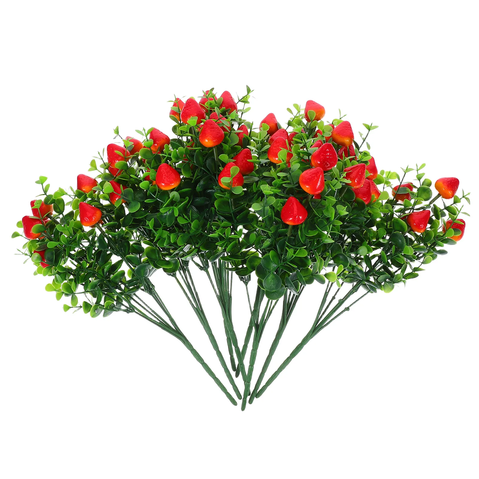 

8Pcs Artificial Eucalyptus Fruit Bouquet Realistic Faux Green Leaves Stem Decor for Home Table Centerpiece Photography Event