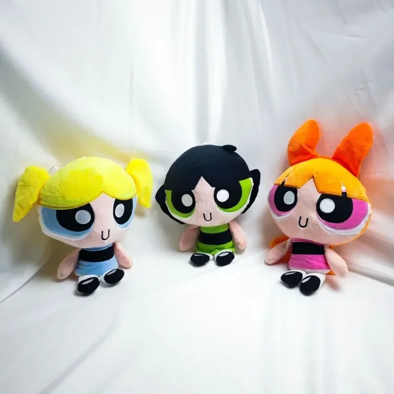 25cm Anime PowerPuffs dibujos animados niñas juguetes de peluche periférico flor burbujas Buttercup lindo decorativo