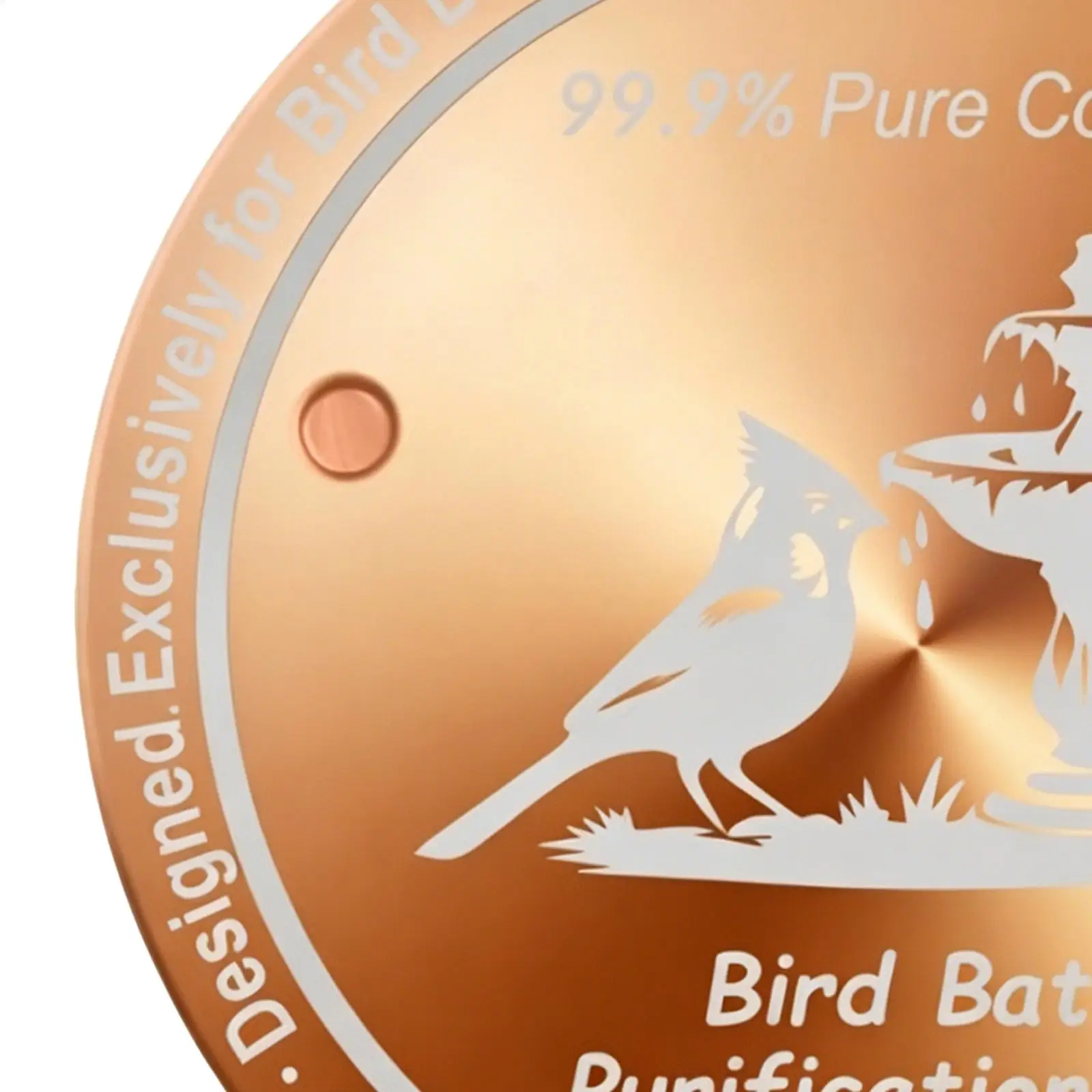 Copper Bird Bath Disc Natural Cleaning Garden Accessories Copper Plate For Bird Bath Bowls For Solar Heated Concrete Ceramic - view 4