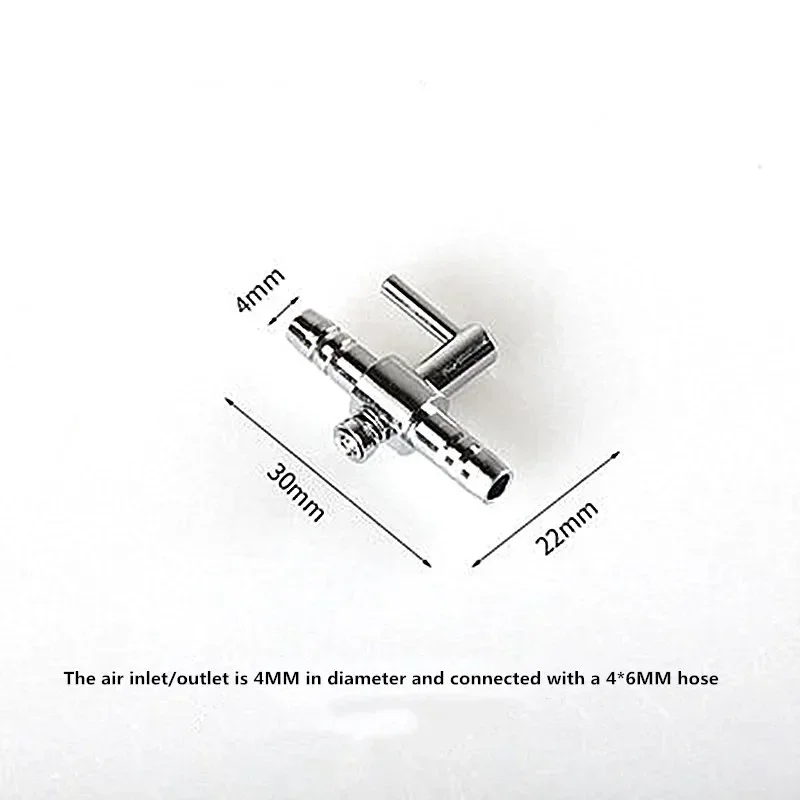 10Pcs 4mm Stainless Steel Air Flow Control Valve Aquarium Oxygen Pump Splitter Fish Tank Air Regulator Distributor Aerator Pump