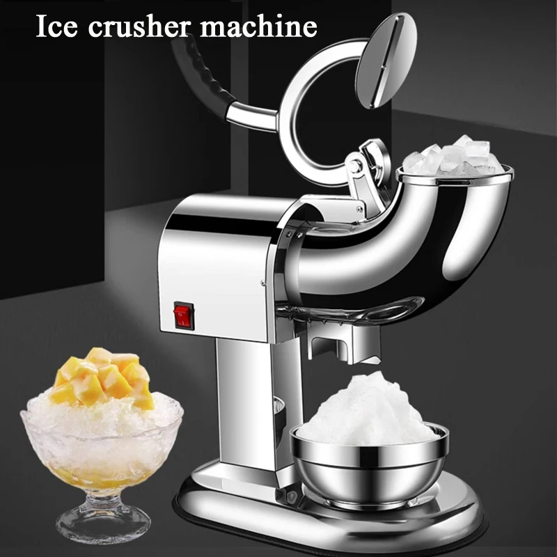 

PBOBP 300W Ice Crushers Machine 176lbs/H Electric Snow Cone Maker with 2 Blades Shaved Ice Machine With Cover and Bowl for Home