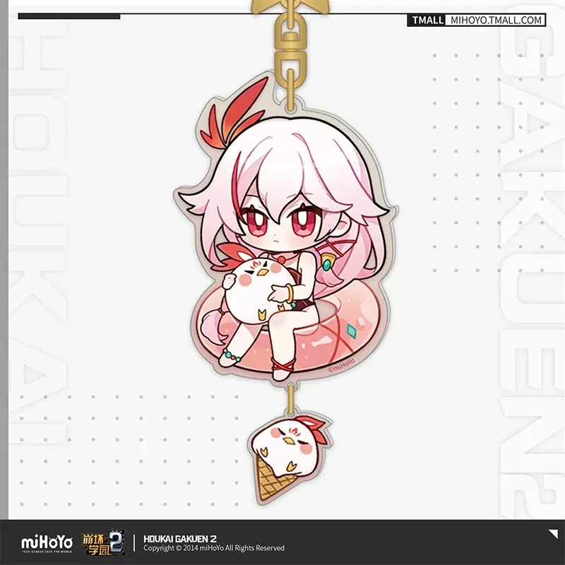 MiHoYo Honkai Impact 2 Genki Midsummer Series Acrylic Charm Anime Characters Kiana Mei BroNya Cartoon Model Halloween Gift Hot