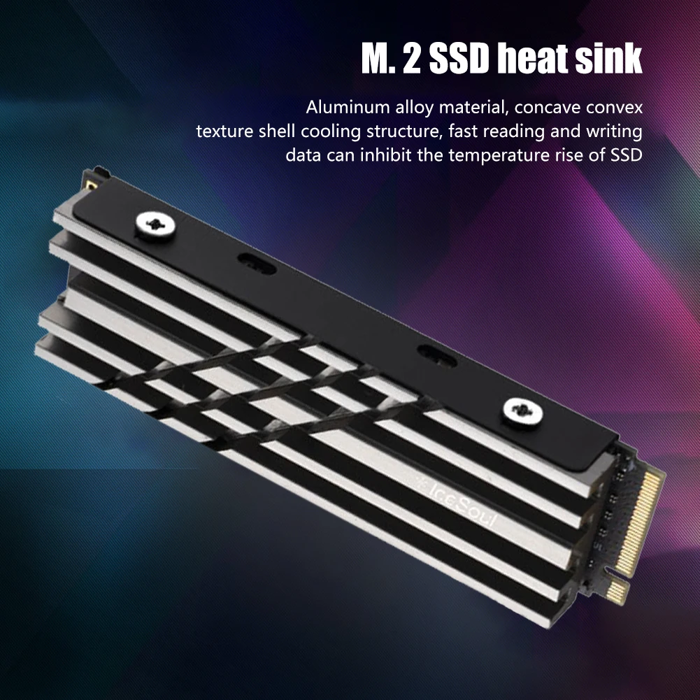 Cooler II 2280/2242 SSD Heatsink M.2 NVME Radiator Magnesium Aluminum Alloy PC Efficient Radiator with Thermal Silicone pad