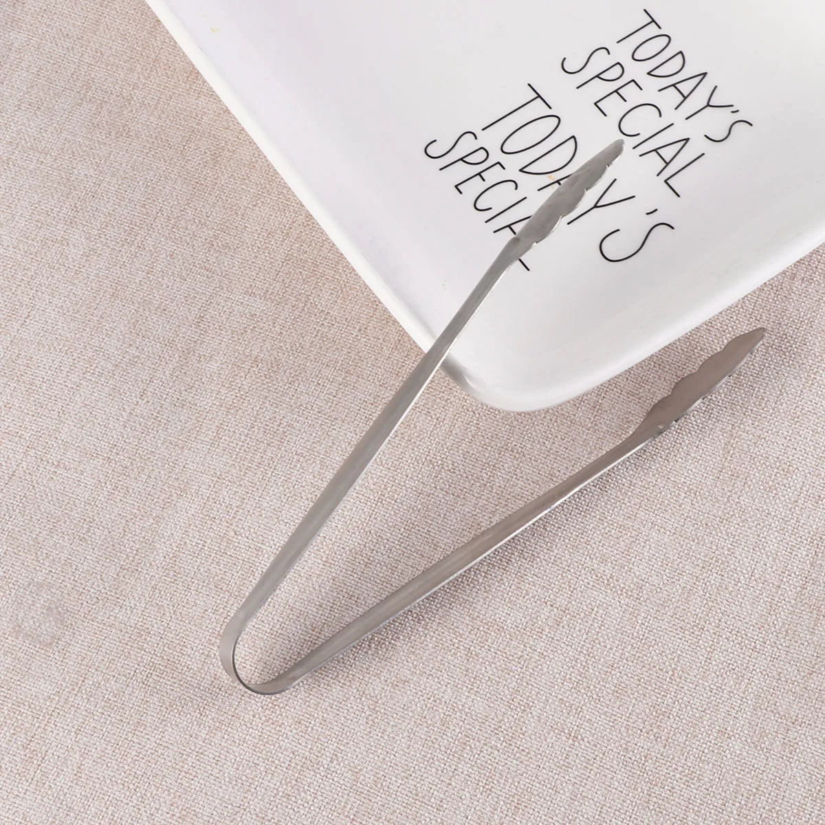 

4 Pcs Stainless Steel Food Tongs Cube Mini for Serving Barbecue Metal Appetizer