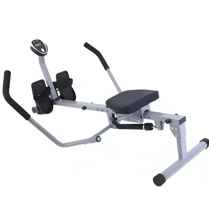 Máquina de remo hidráulica que ahorra espacio, plegable, con doble remo, respaldo, silenciosa, tensión multinivel, soporte para teléfono