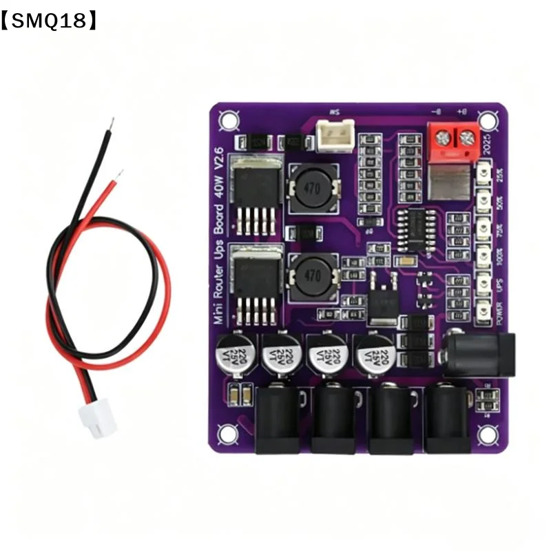 1 PCS 40W Battery Charging Board 4-Port Mini Router UPS Board 12.6V Power Module USB/DC Port Power Module【SMQ】