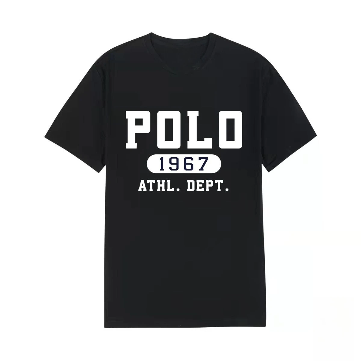

Trendy Brand POLO Printing Men's Short-sleeved Cotton T-shirt Summer Women's Casual Wear Simple and Versatile Daily Wear T-shirt