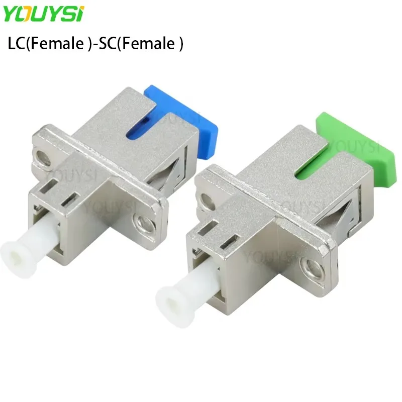 

SC Female to LC Female Optical Fiber Connector LC-SC Singlemode Metal Adapter Flange Coupler For Optical Power Meter Special