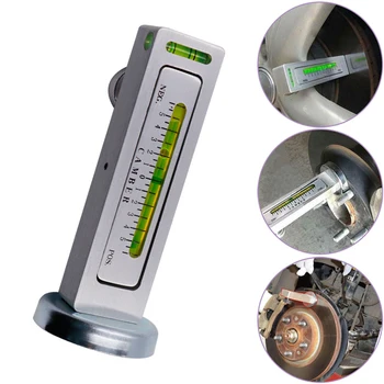 Magnetic Wheel Alignment Gauge – Universal Camber & Caster Adjustment Tool with Bubble Level for Automotive Wheel Positioning 1