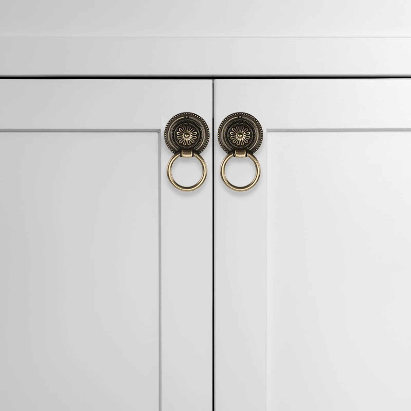 

4Pcs Vintage Bronze Pull Handles Sturdy Cabinet Door Knobs Practical Wardrobe Drawer Furniture Handles Cabinet Door Knob